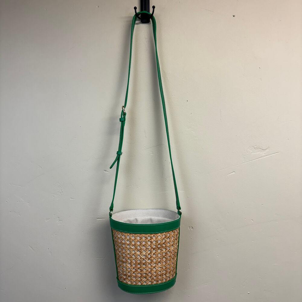 NWOT Talbots Rattan Basket Crossbody Bag - Picture 2 of 8